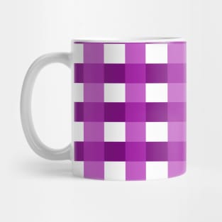 Royal Purple Checkered Gingham Pattern Mug